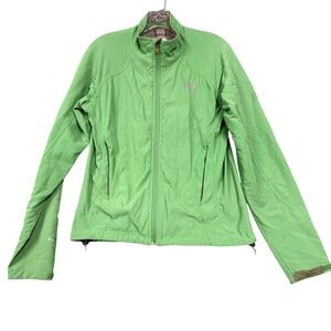 North Face Apex Flight Series Jacket Womens Medium Green Softshell Full‎ Zip